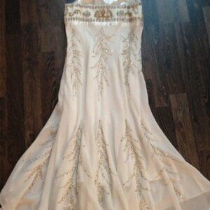 Vintage Y2K Fairycore whimsical Apart pearl dress, white cocktail dress.